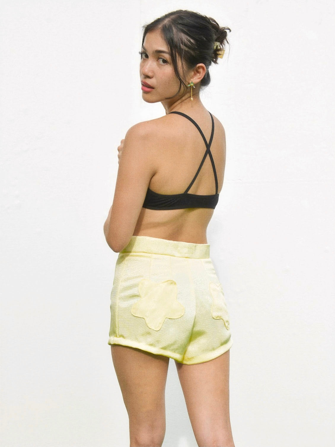 Flower Series Shorts in Daffodil