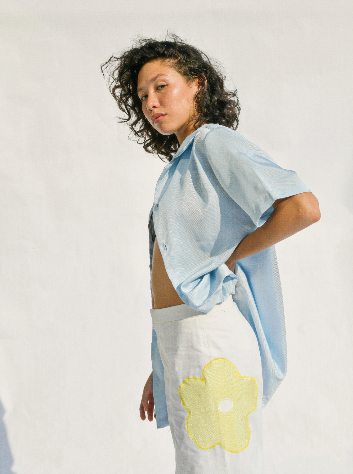 Flower Series Button-up in Poppy