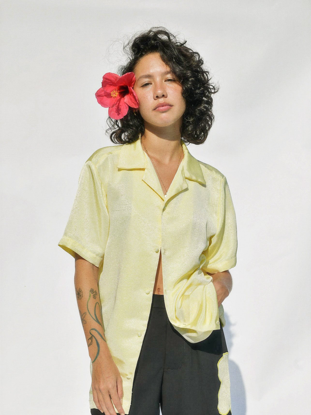 Flower Series Button-up in Daffodil